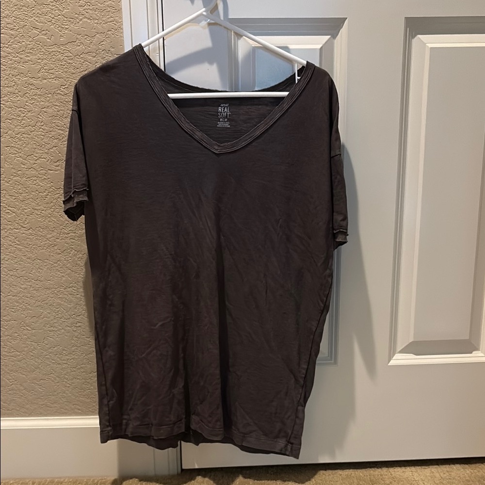Aerie Charcoal Short Sleeve Tee